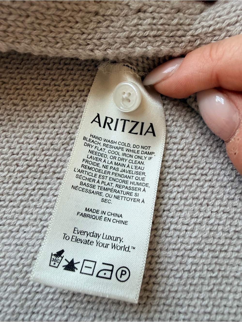 Aritzia Wilfred Cotton Charm Basque Sweater Vest Heather Ecru M Wool Cotton - Picture 6 of 12